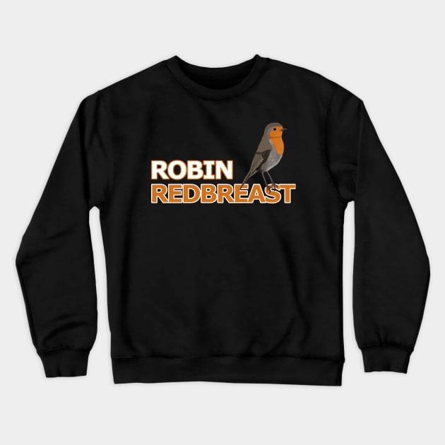 jz.birds Robin Redbreast Bird Watching Design Crewneck Sweatshirt by jzbirds